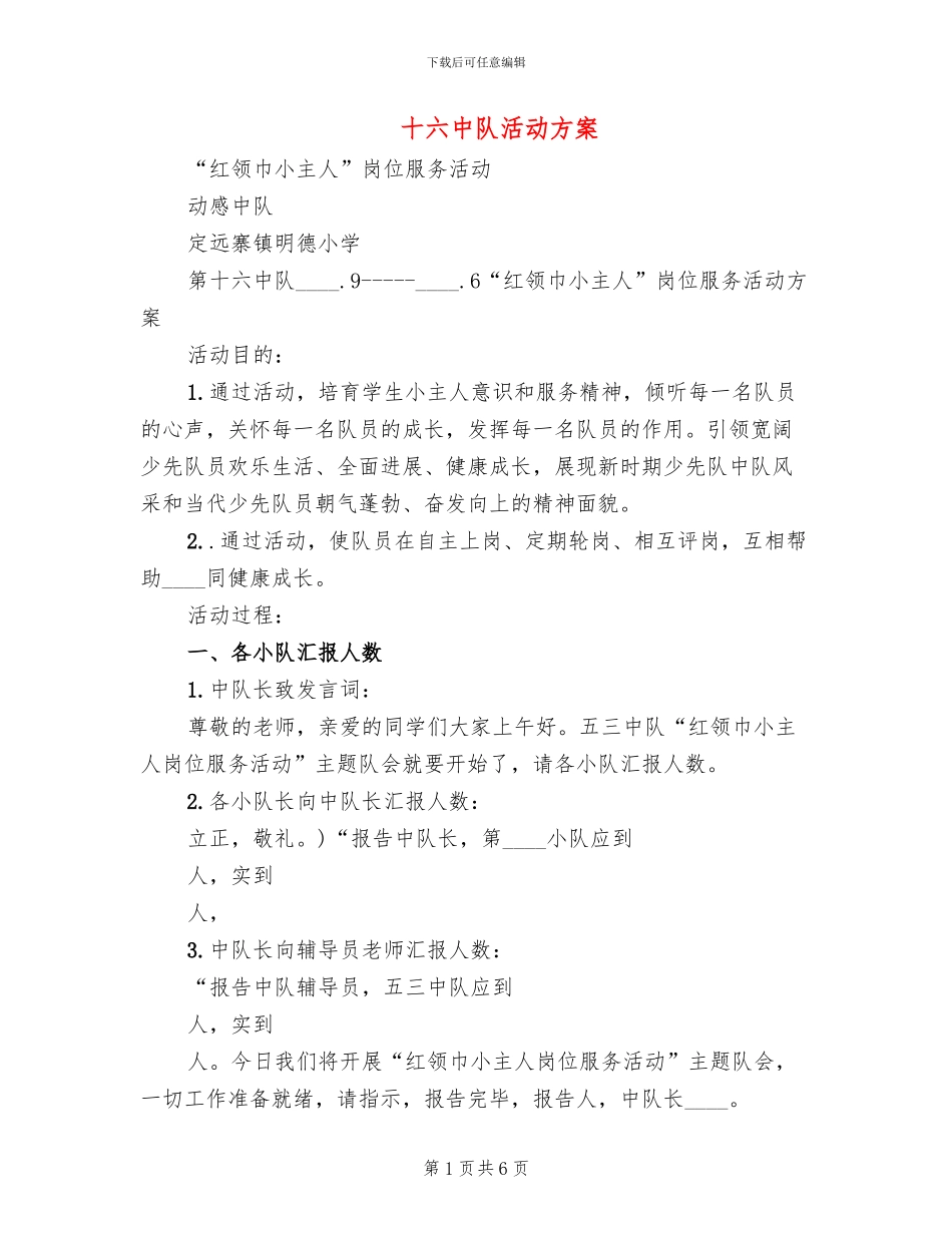 十六中队活动方案_第1页