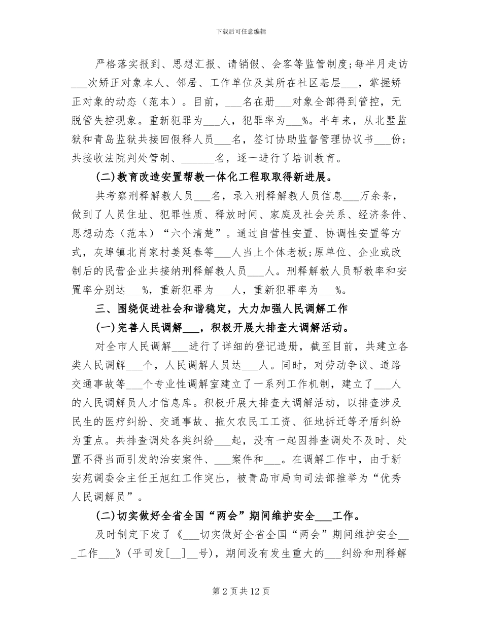 司法局2024年上半年总结报告_第2页