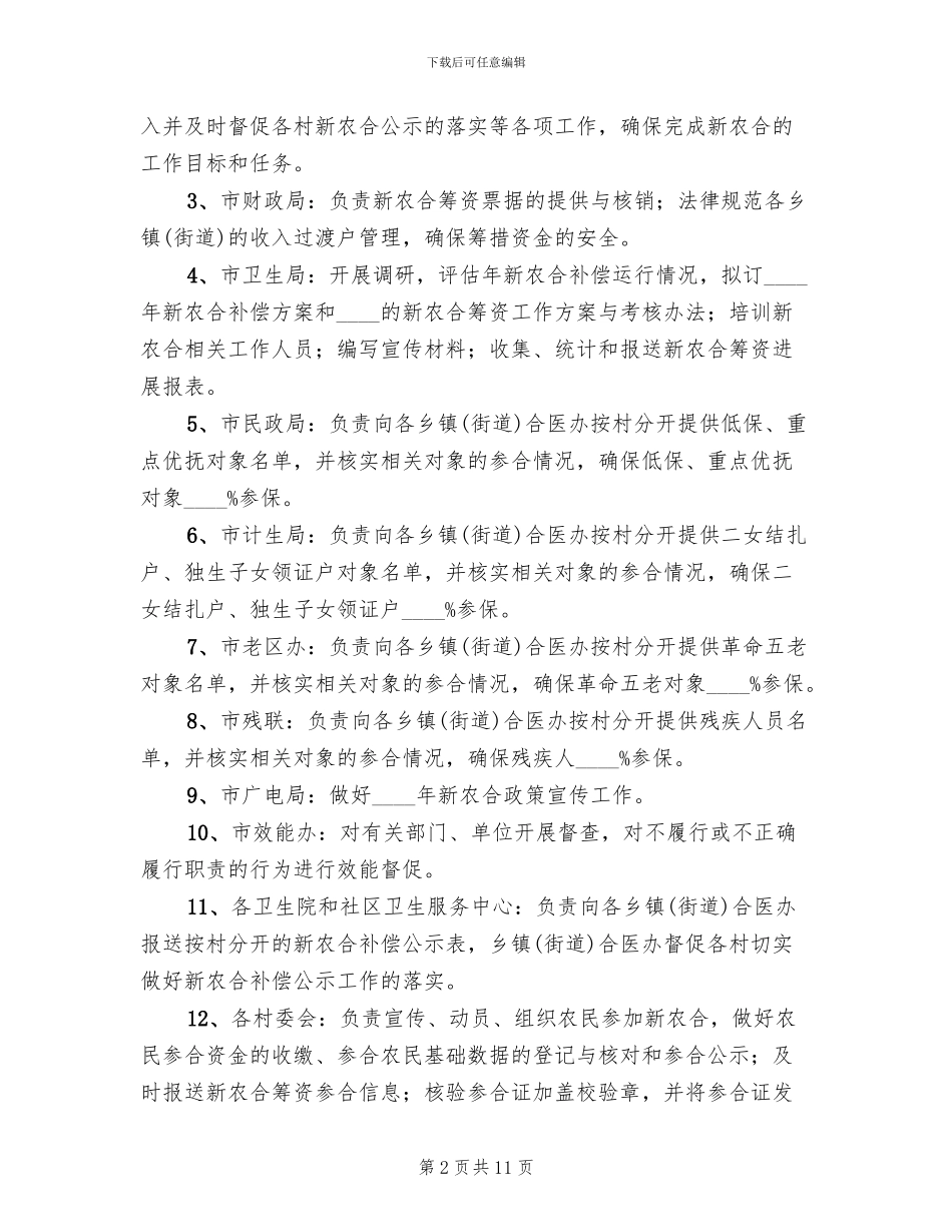 合作医疗筹资管理方案范文_第2页