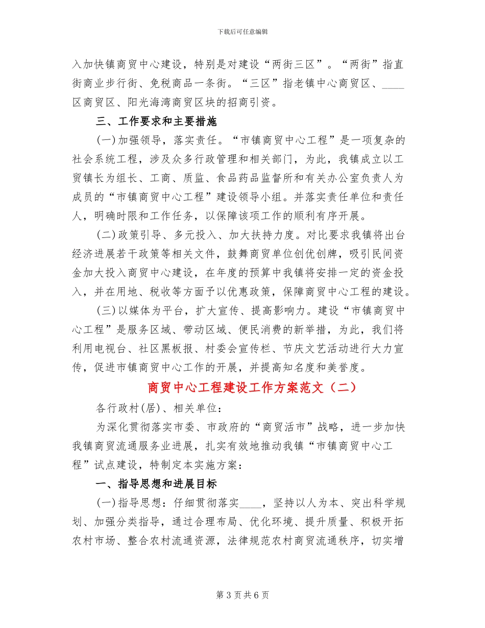 商贸中心工程建设工作方案范文_第3页
