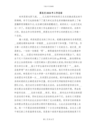 团总支2024年工作总结