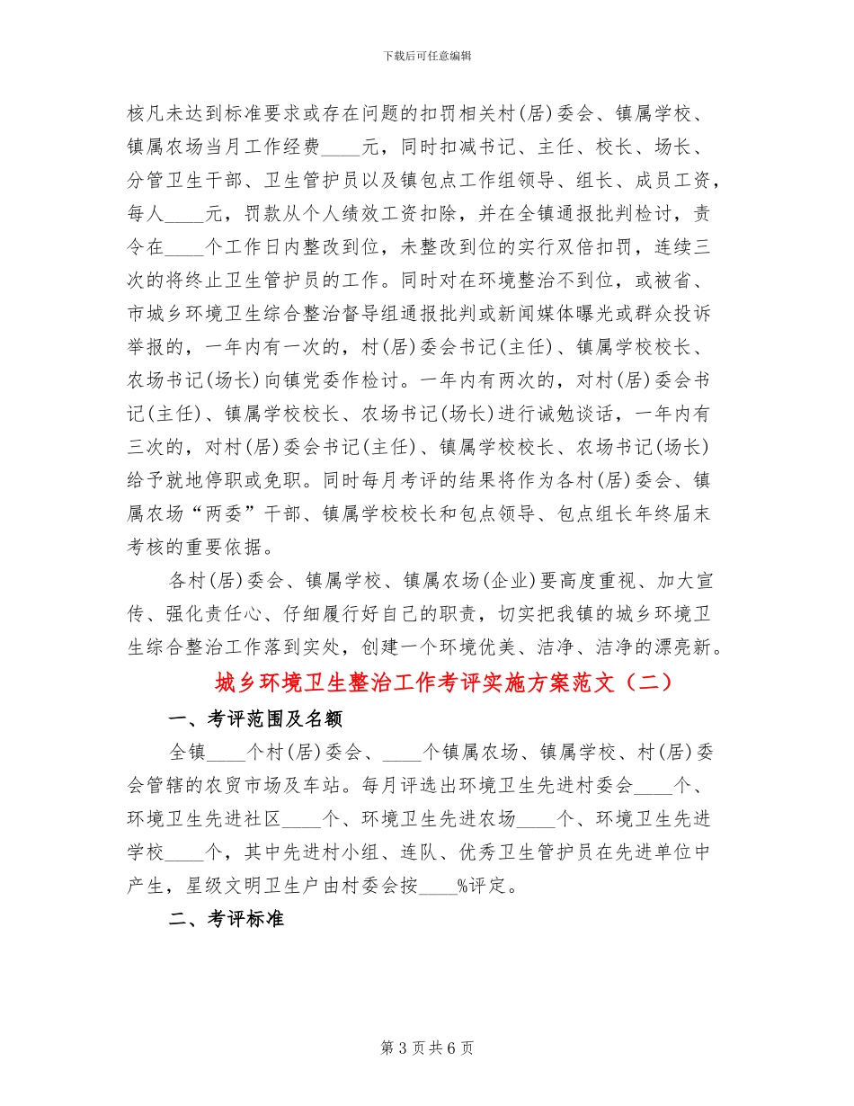城乡环境卫生整治工作考评实施方案范文_第3页