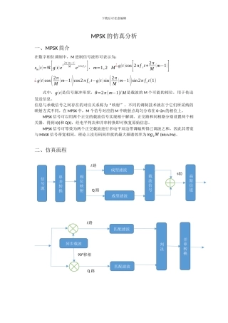 基于matlab的MPSK的仿真流程