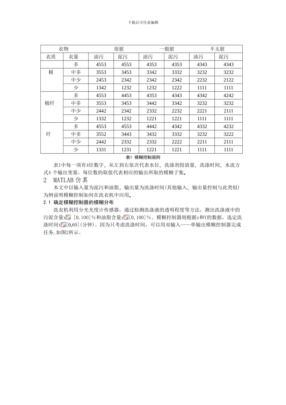 基于MATLAB的模糊控制洗衣机的设与仿真_第3页
