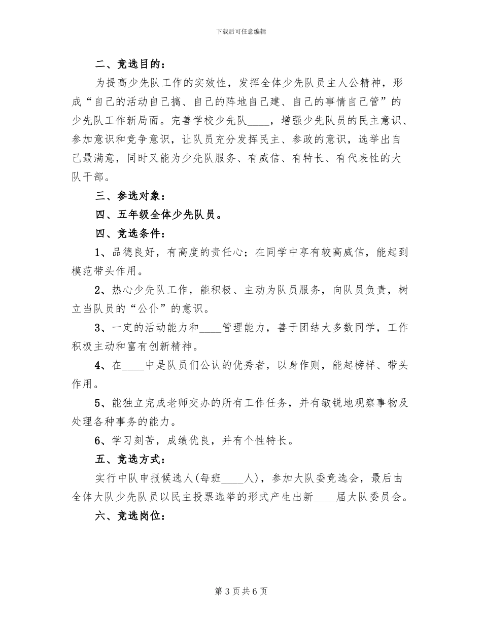 大队委换届改选方案范文_第3页