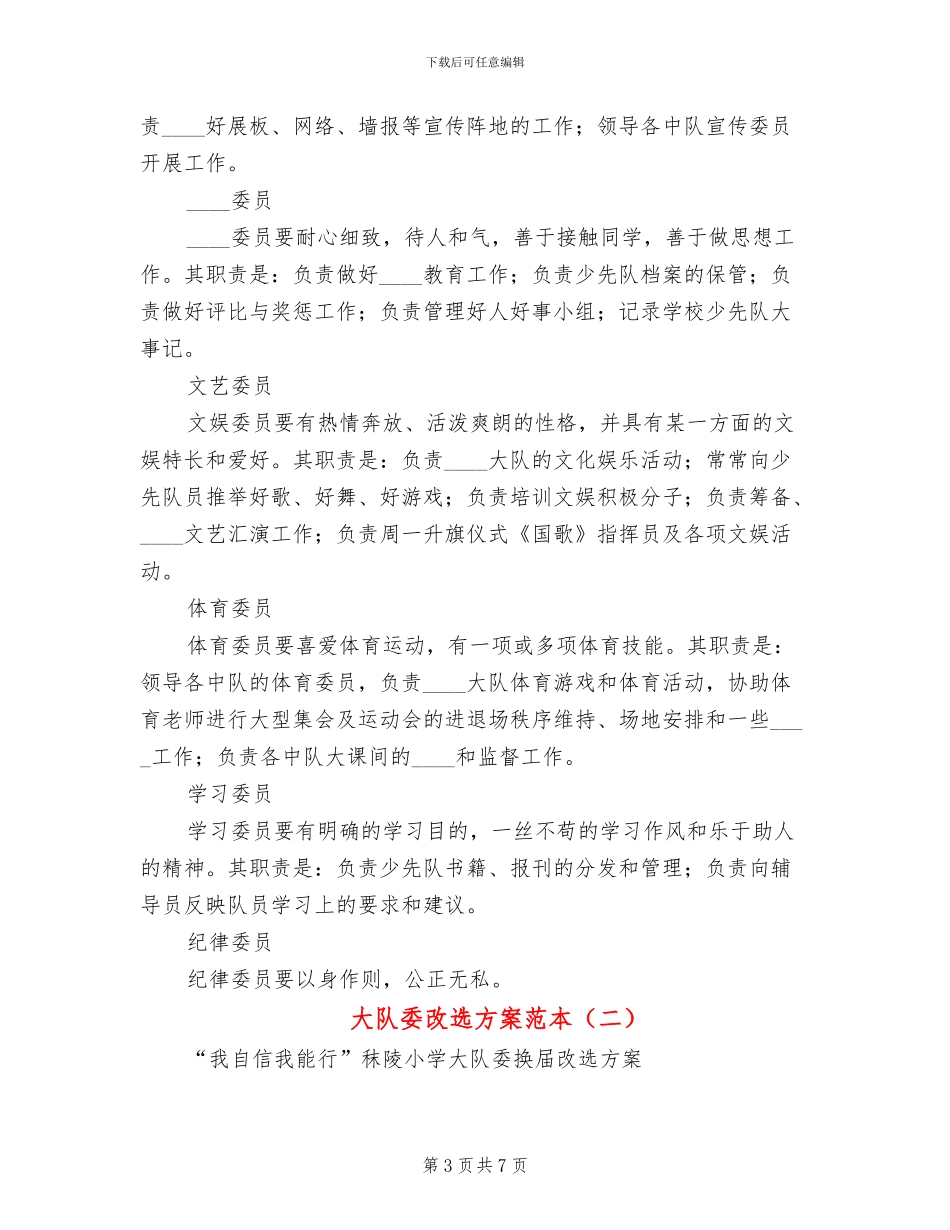 大队委改选方案范本(2篇)_第3页