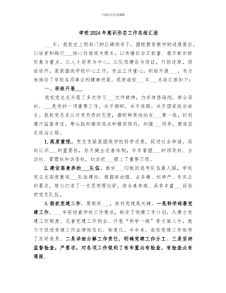 学校2024年意识形态工作总结汇报