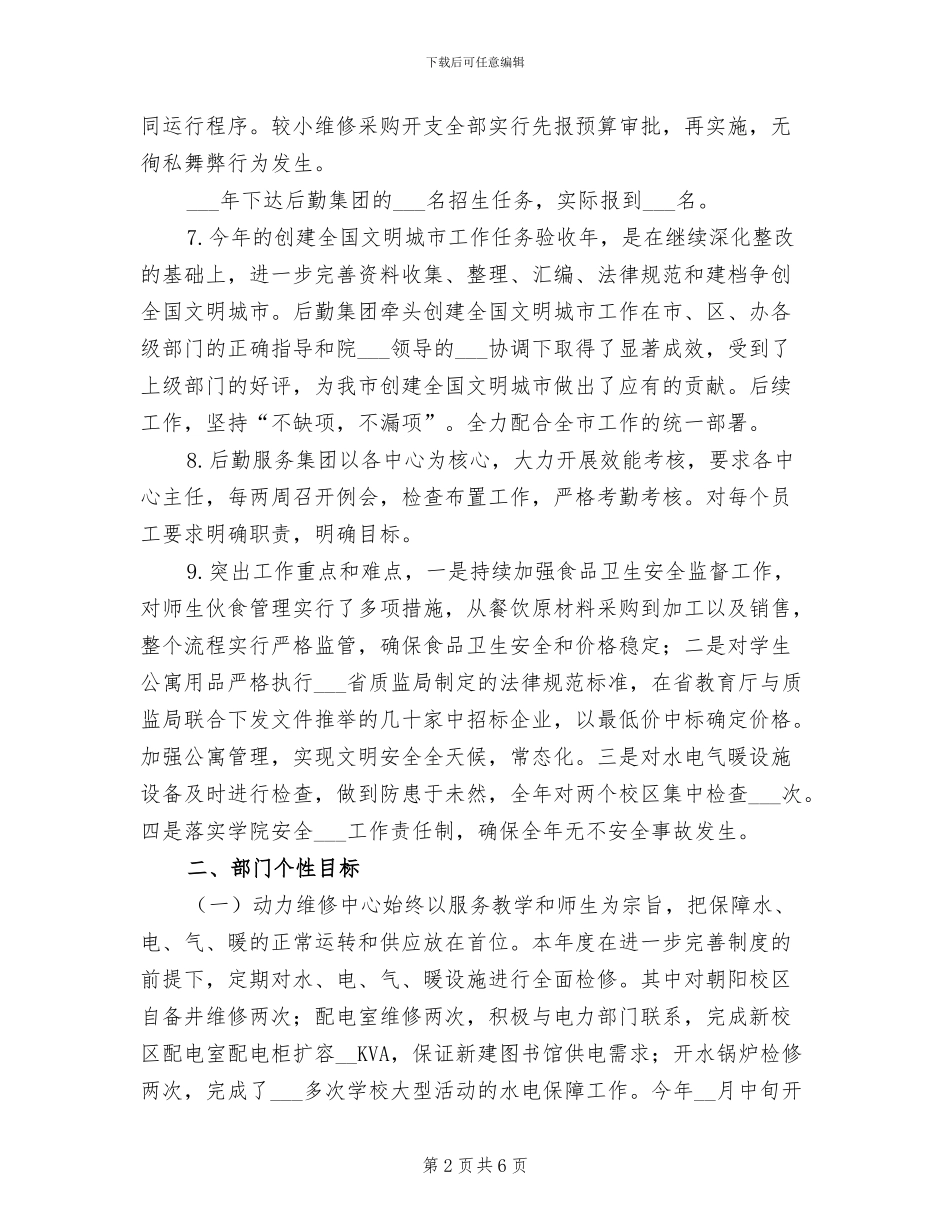 学校后勤服务集团2024年工作总结_第2页