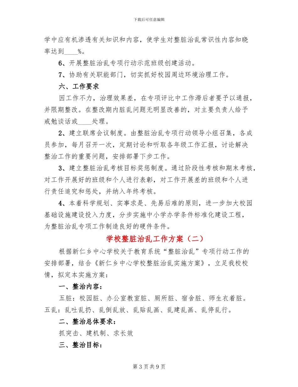 学校整脏治乱工作方案_第3页
