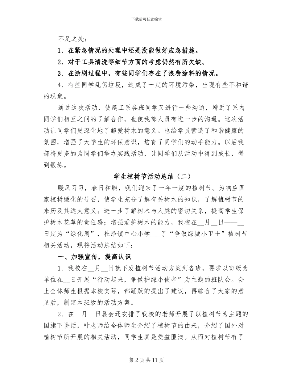 学生植树节活动总结2024年_第2页