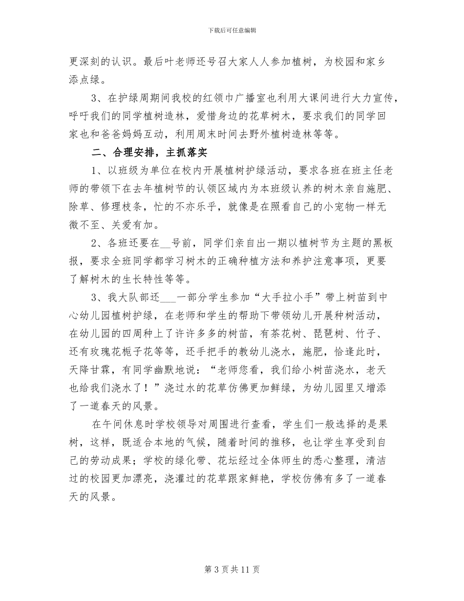 学生植树节活动总结2024年_第3页