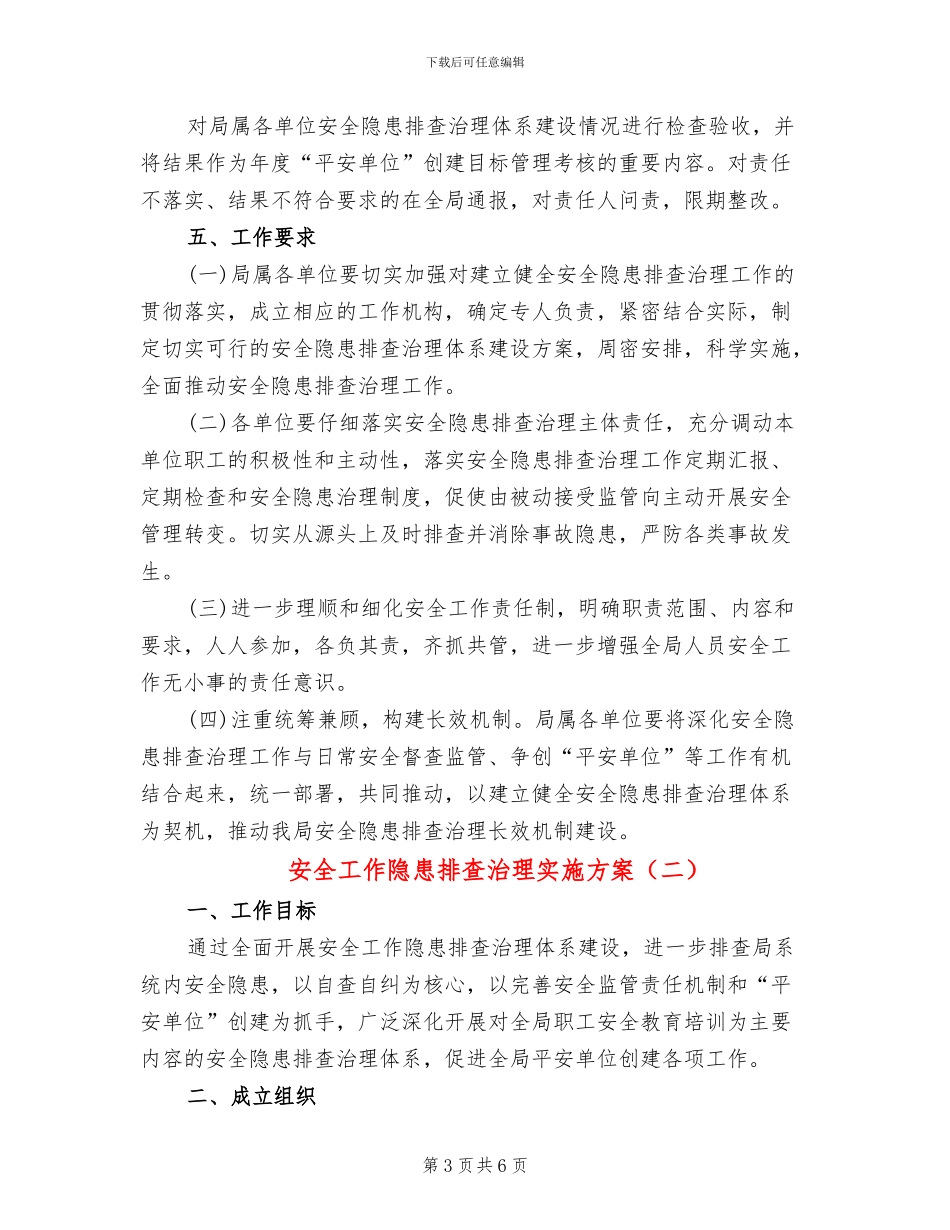 安全工作隐患排查治理实施方案_第3页