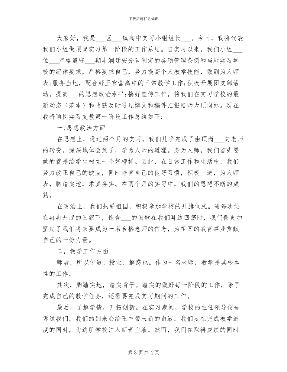 实习小组组长2024年终总结_第3页