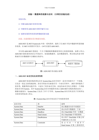 实验：数据库的连接与访问