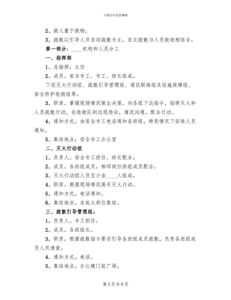 小学2024消防疏散演练预案及总结范文_第3页