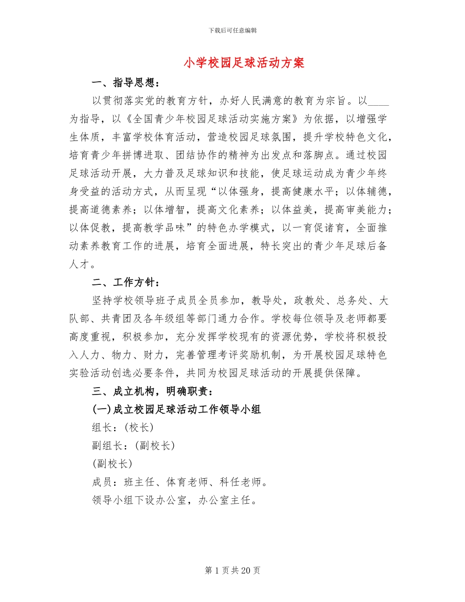 小学校园足球活动方案_第1页