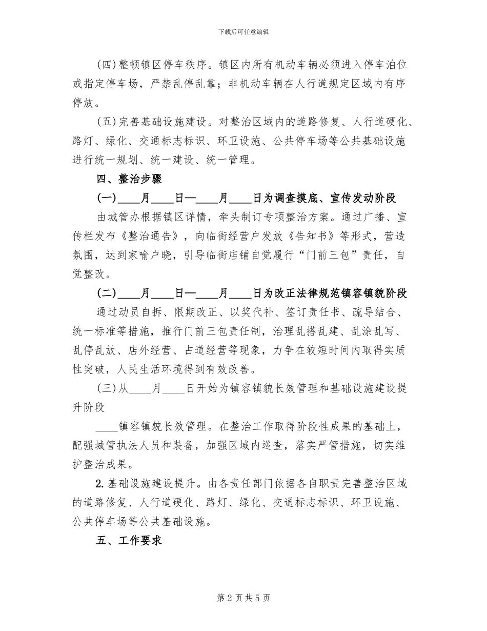 小集镇治理实施方案范文_第2页