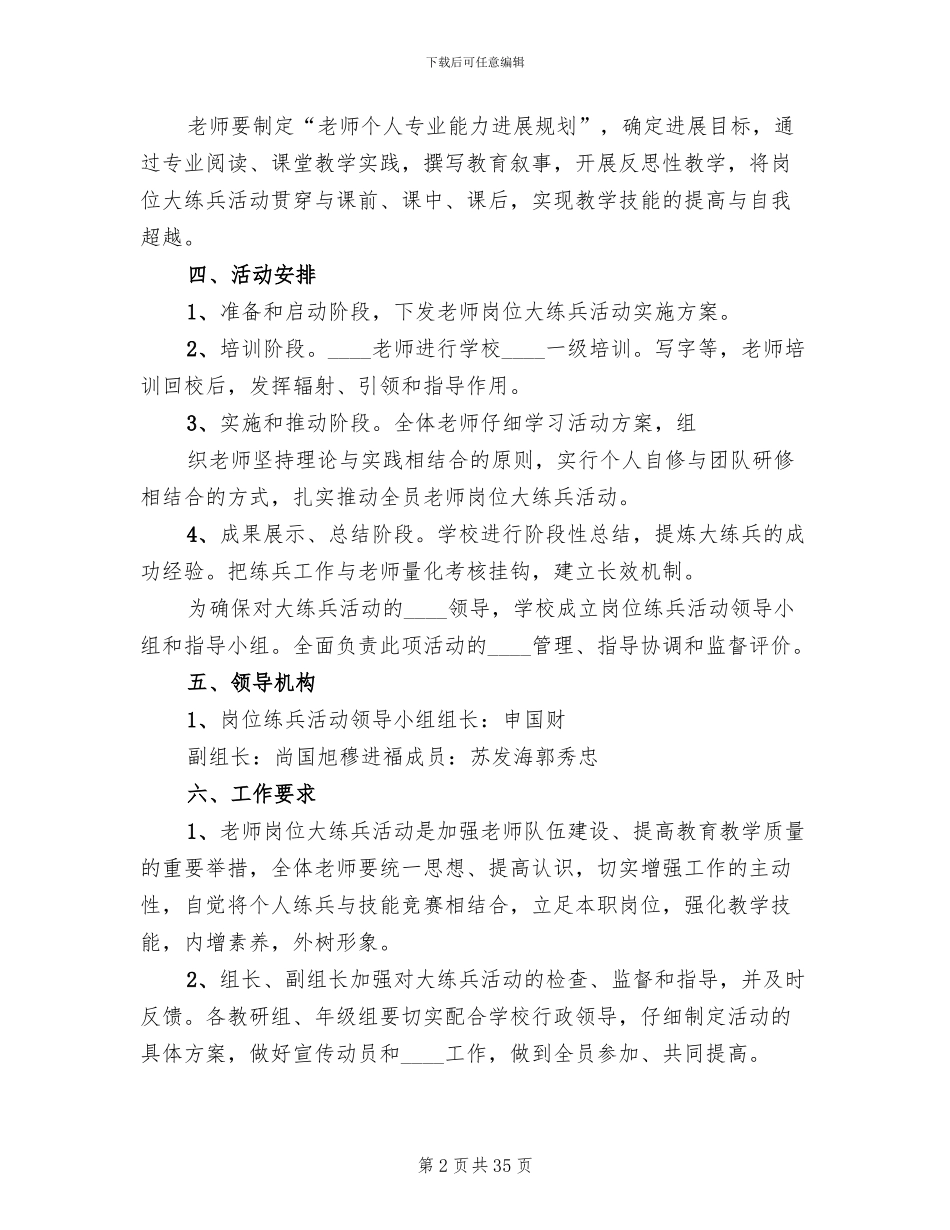 岗位大练兵实施方案范文_第2页