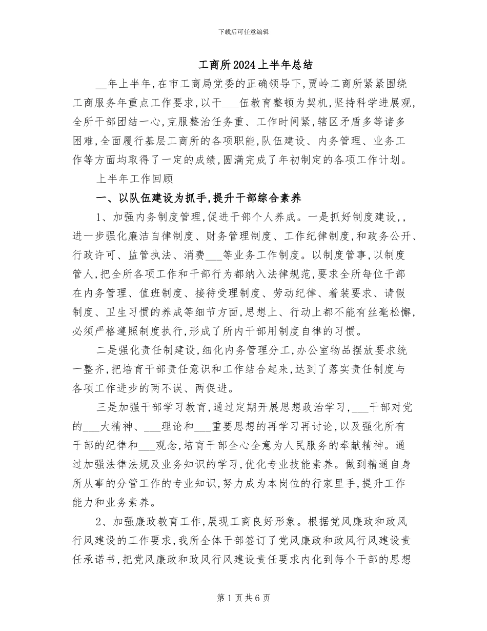 工商所2024上半年总结_第1页