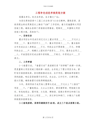 工程争先创优考核奖惩方案