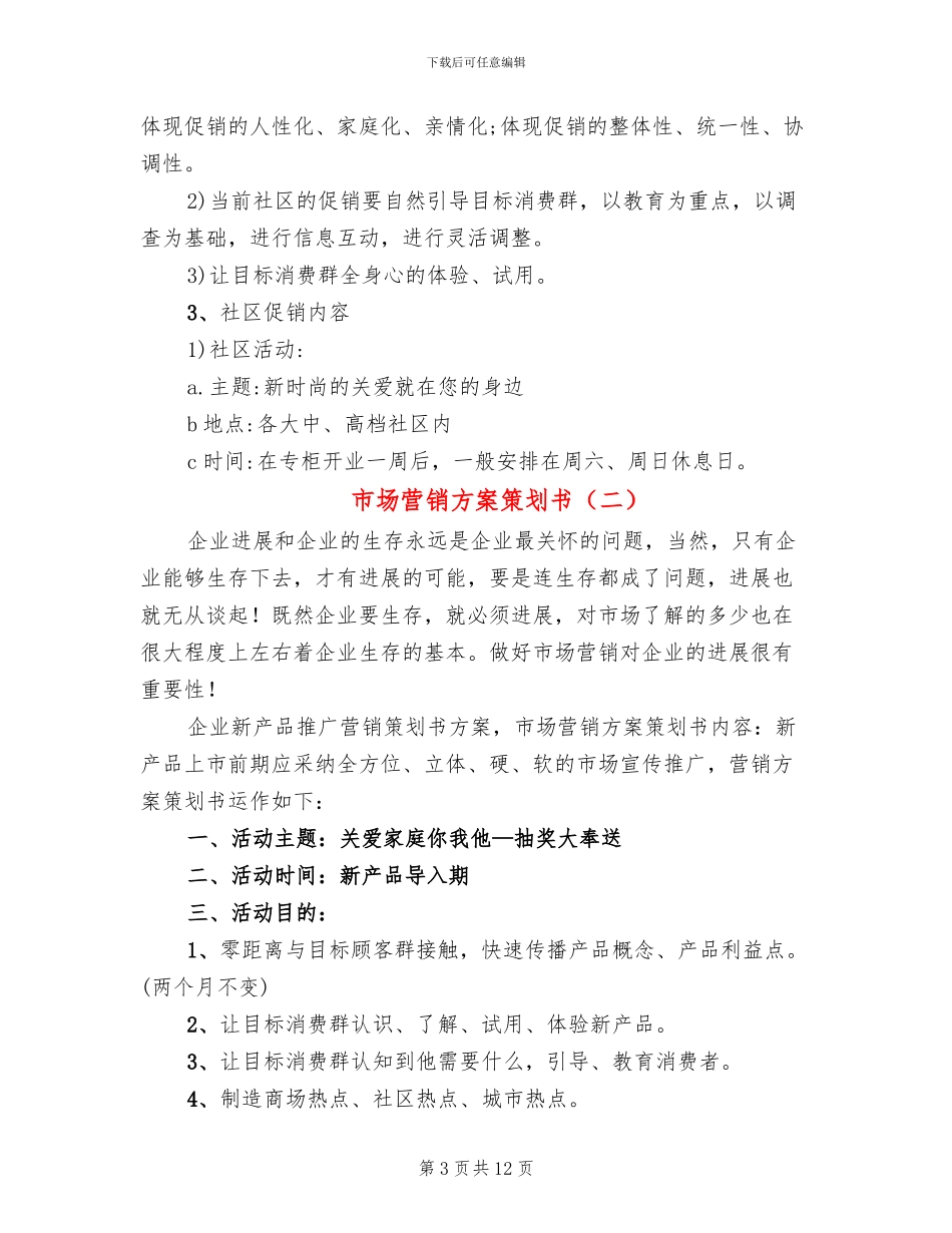 市场营销方案策划书_第3页