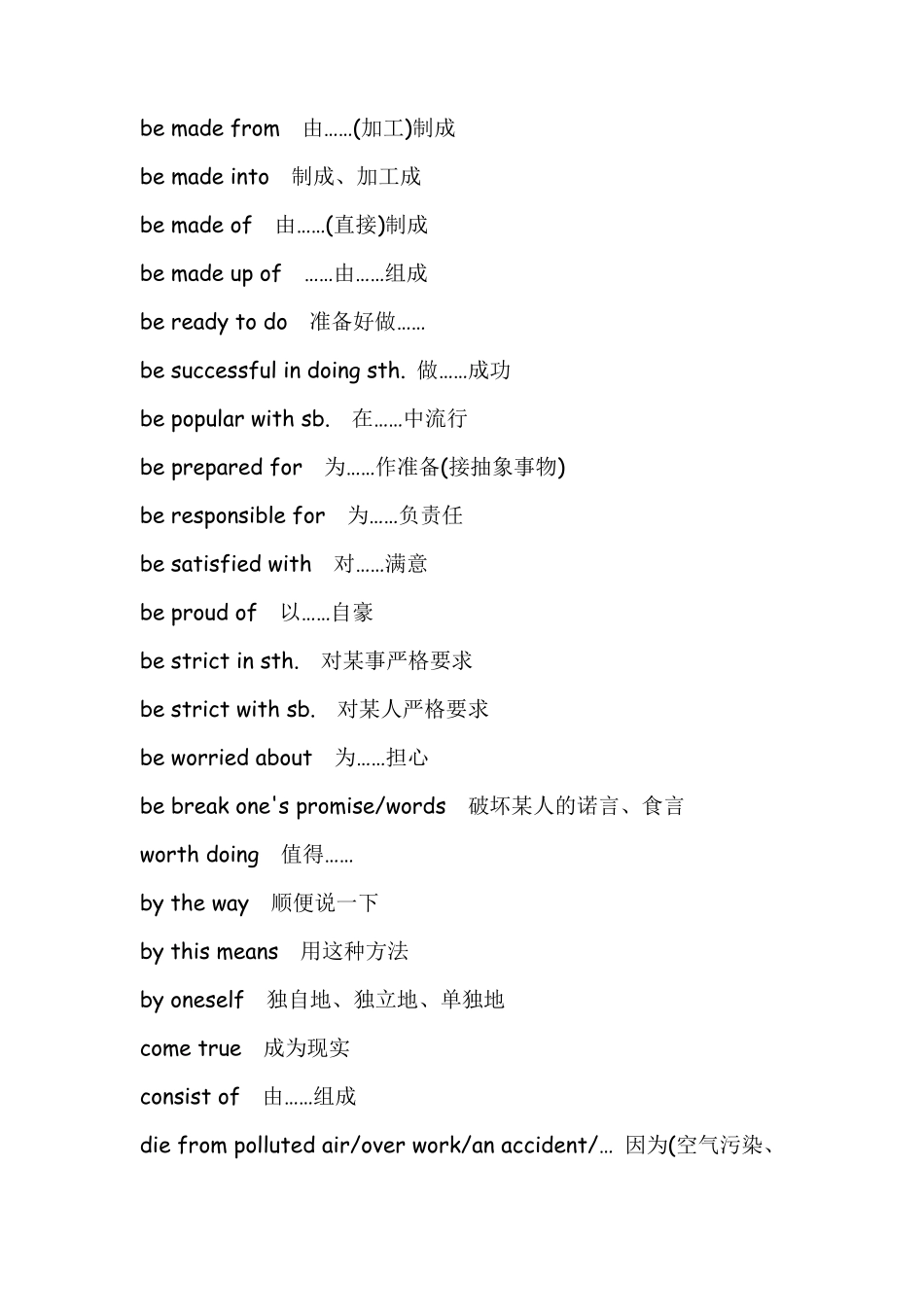 上海中考英语固定搭配_第3页