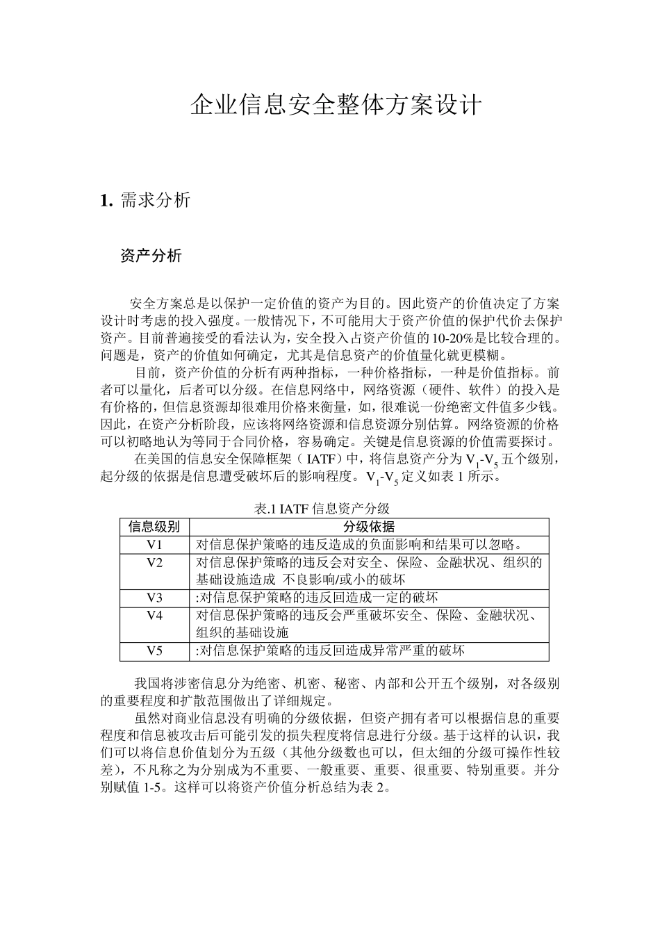 企业信息安全整体方案设计参考实例_第1页