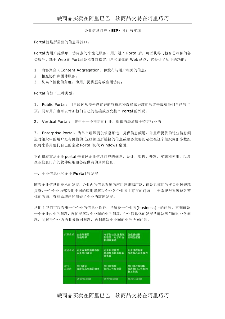 企业信息门户(EIP)设计与实现_第1页