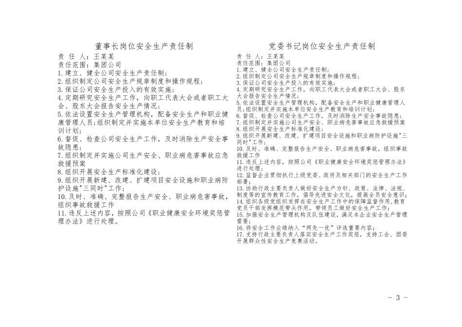 企业全员安全生产责任制模板及工作胸卡模板_第3页