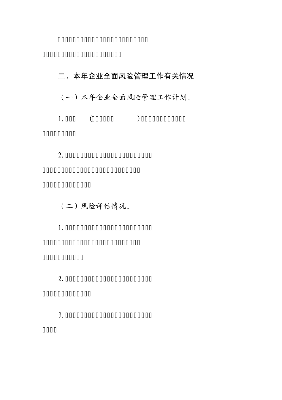 企业全面风险年度管理报告(模本)_第3页