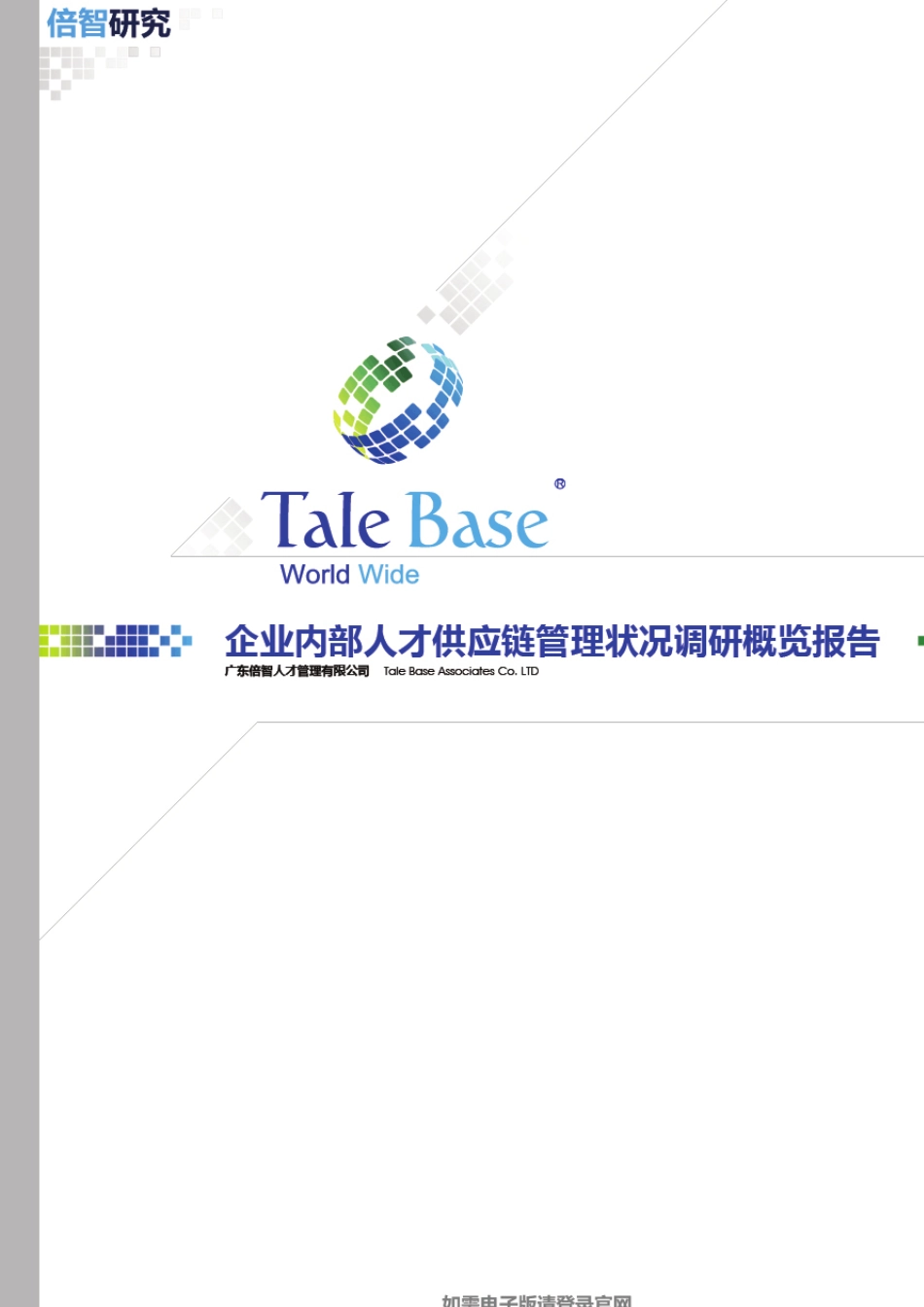 企业内部人才供应链管理现状概览报告_第1页