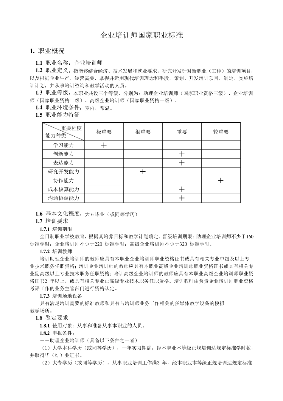 企业培训师国家职业标准_第1页