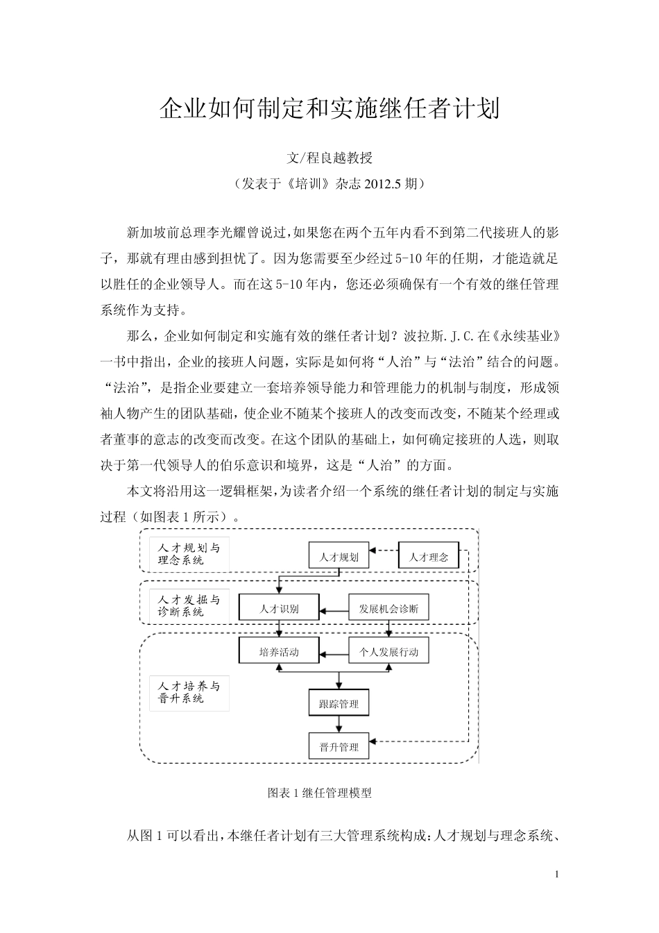 企业如何制定和实施继任者计划_第1页