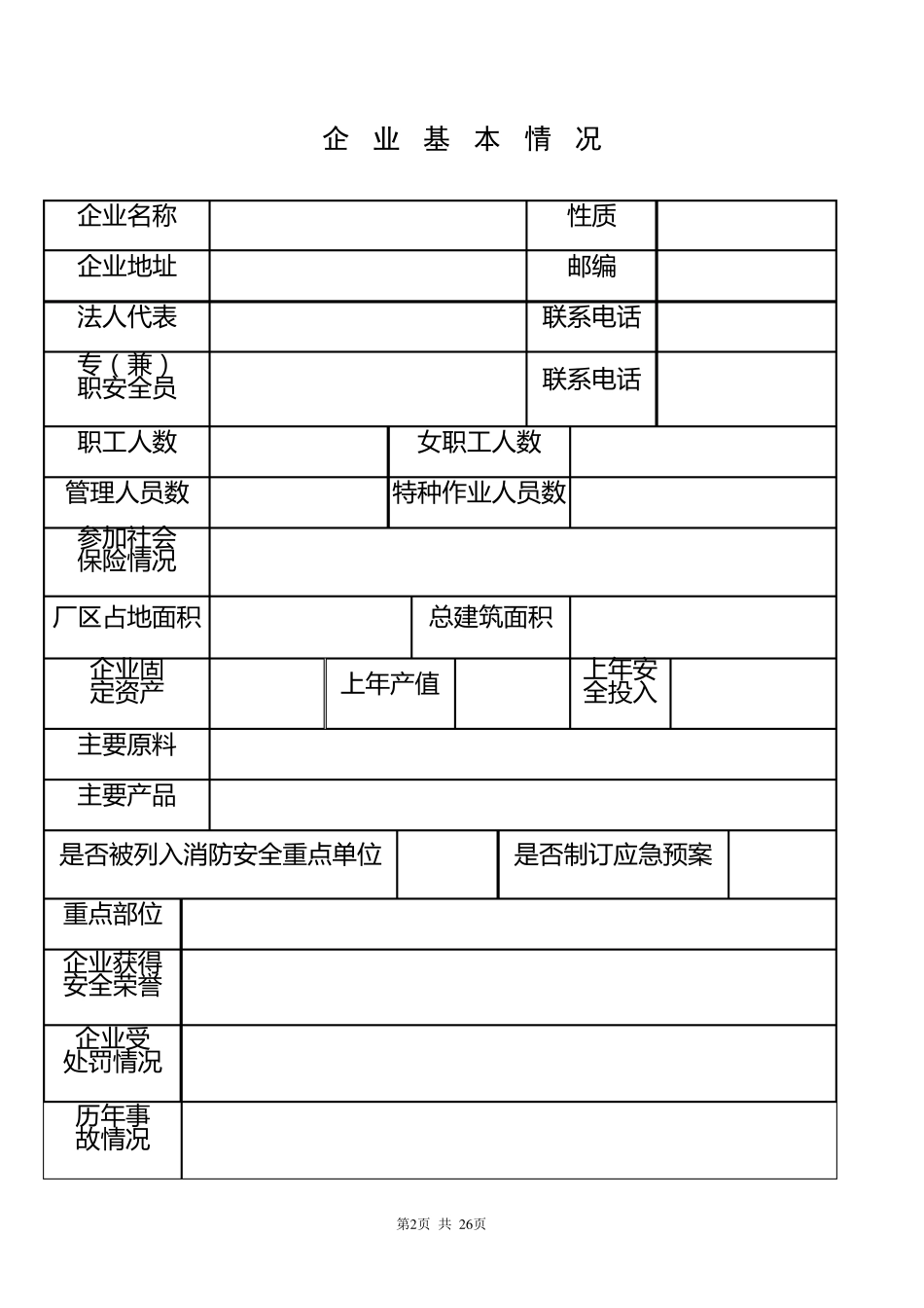 企业安全生产台帐_第2页