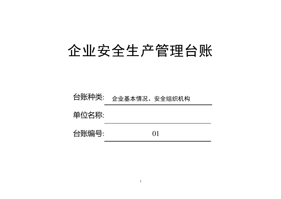 企业安全生产标准化管理台账样本_第3页