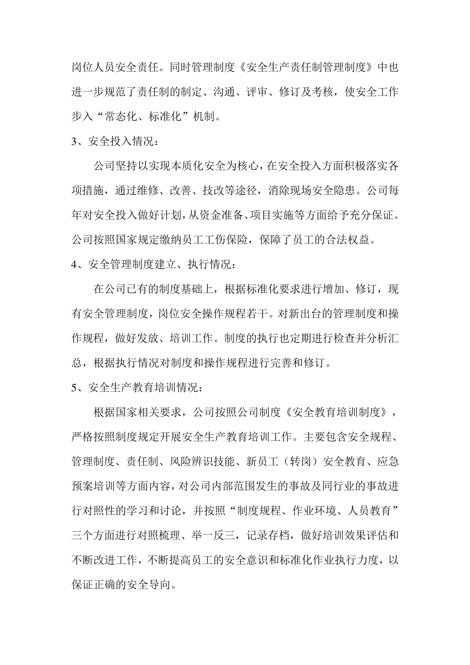 企业安全生产标准化自评总结_第3页