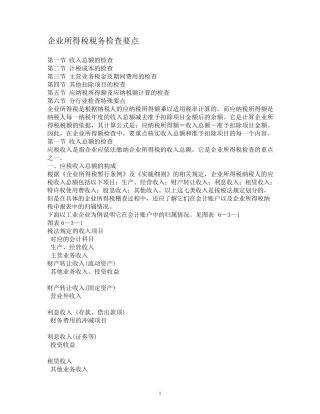 企业所得税税务检查要点