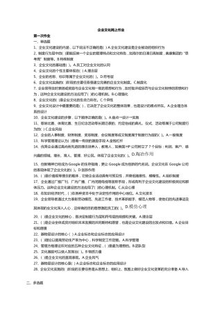 企业文化(三次网上作业)