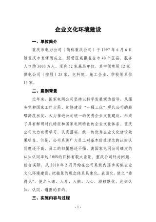 企业文化环境建设国家电网公司