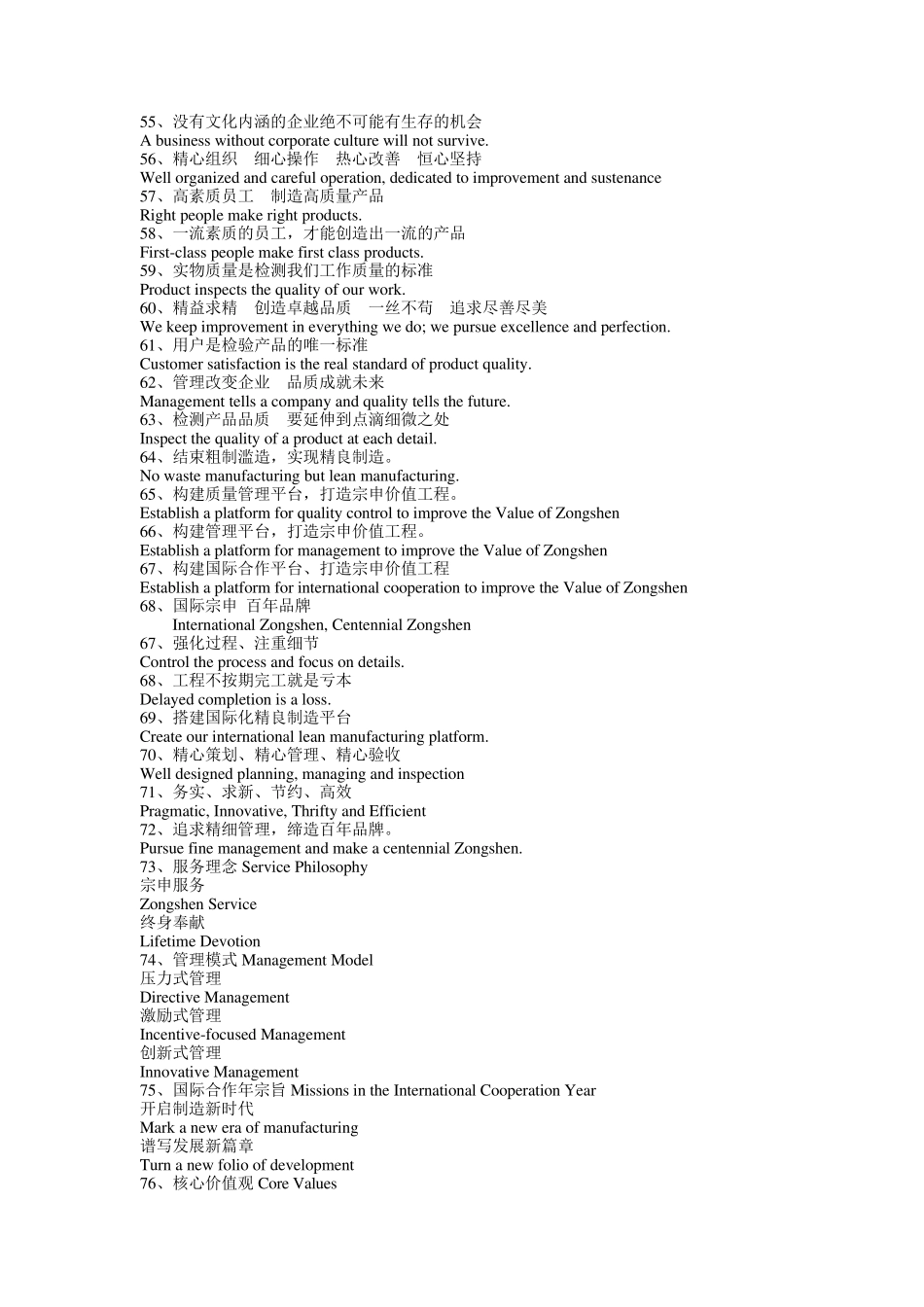 企业文化用语英文翻译标准文本_第3页