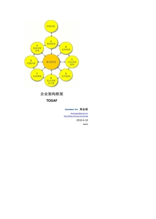 企业架构框架TOGAF