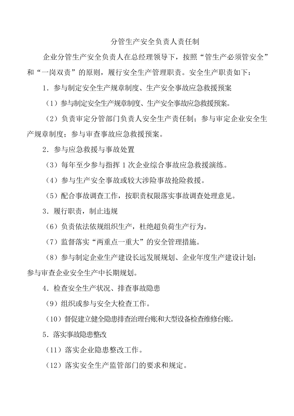 企业法定代表人或主要负责人职责_第3页