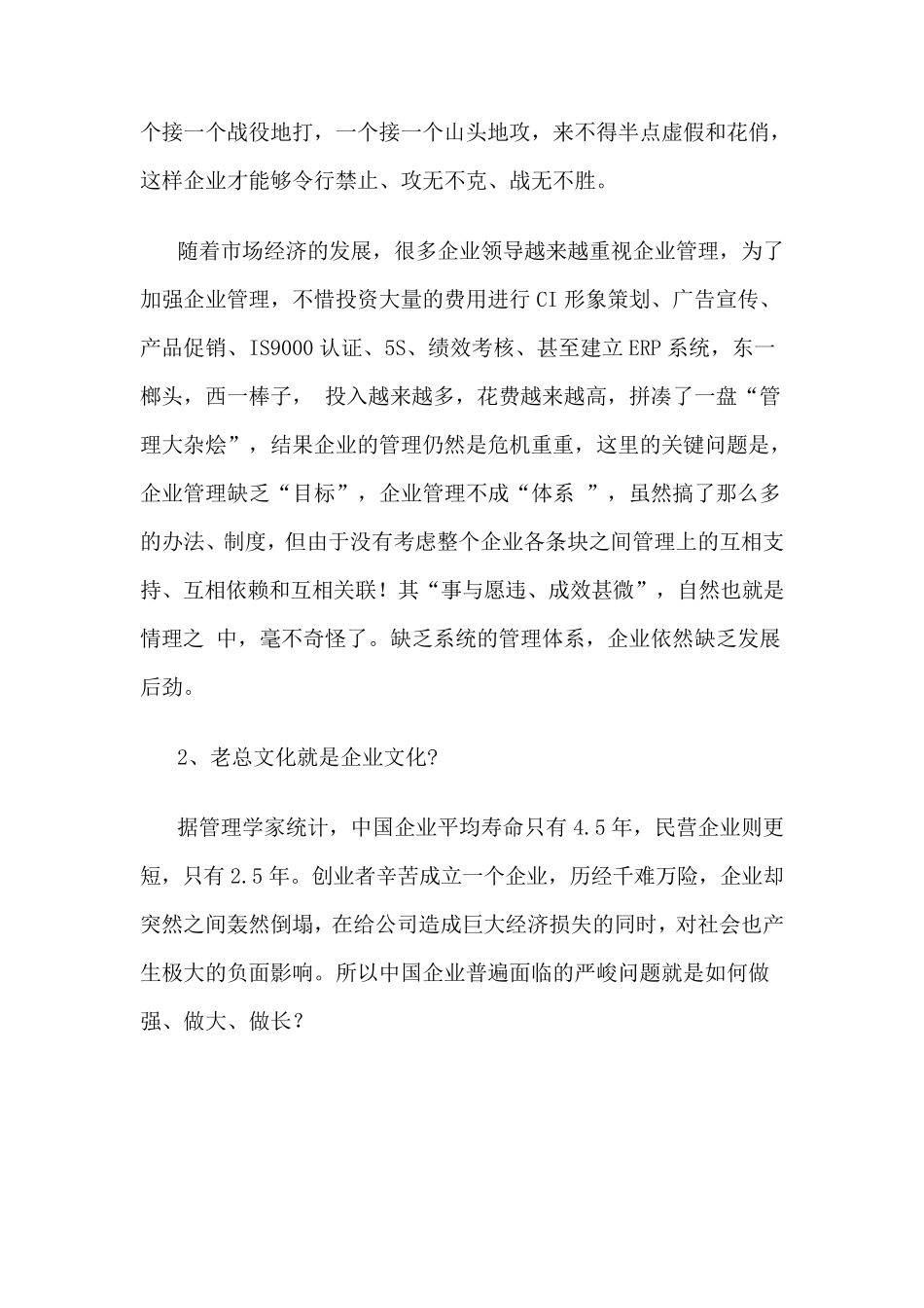 企业管理体系建立方案_第2页