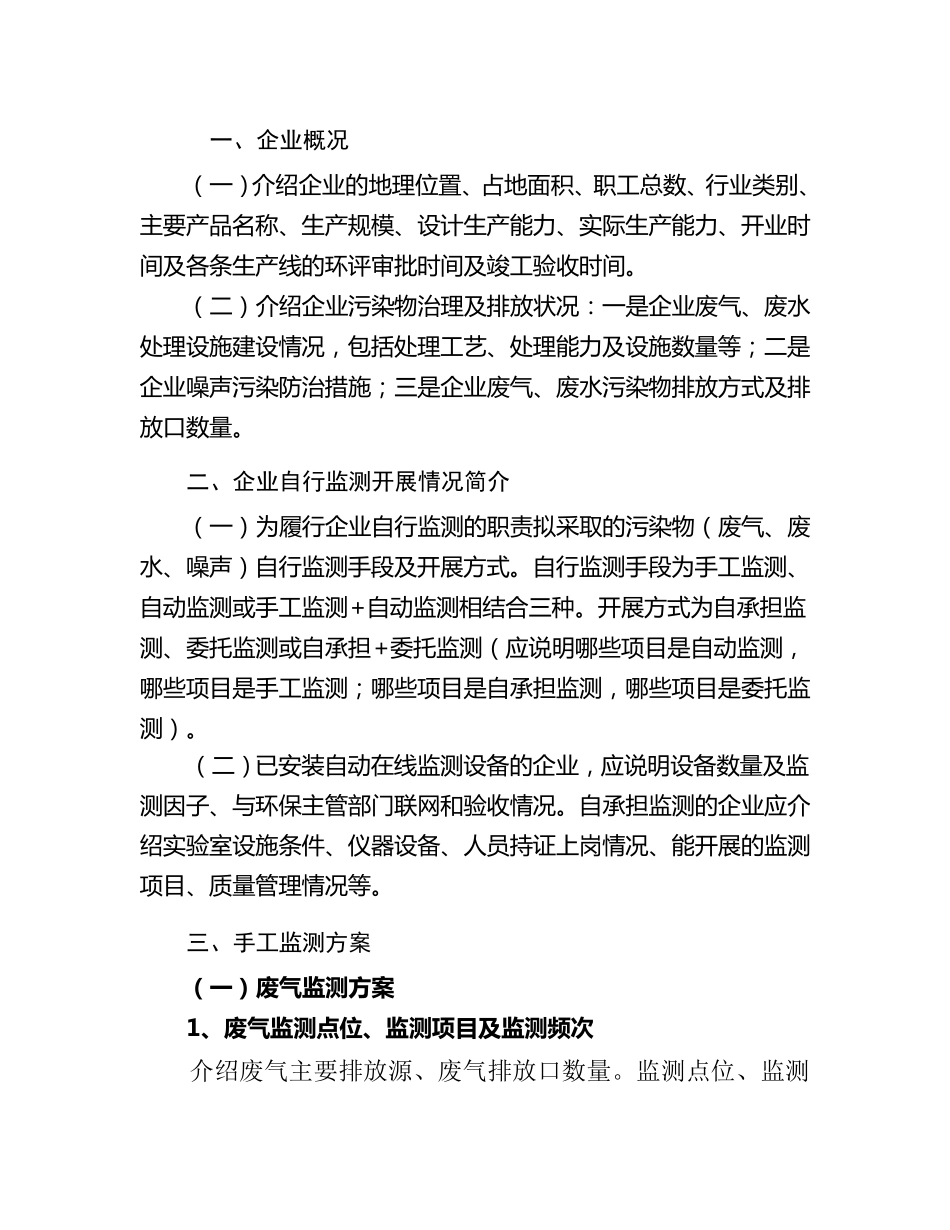 企业自行监测方案格式_第2页