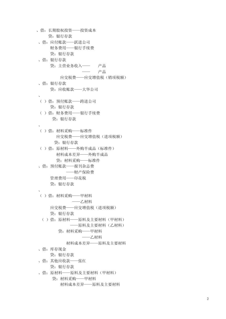企业财务会计模拟实训答案_第2页
