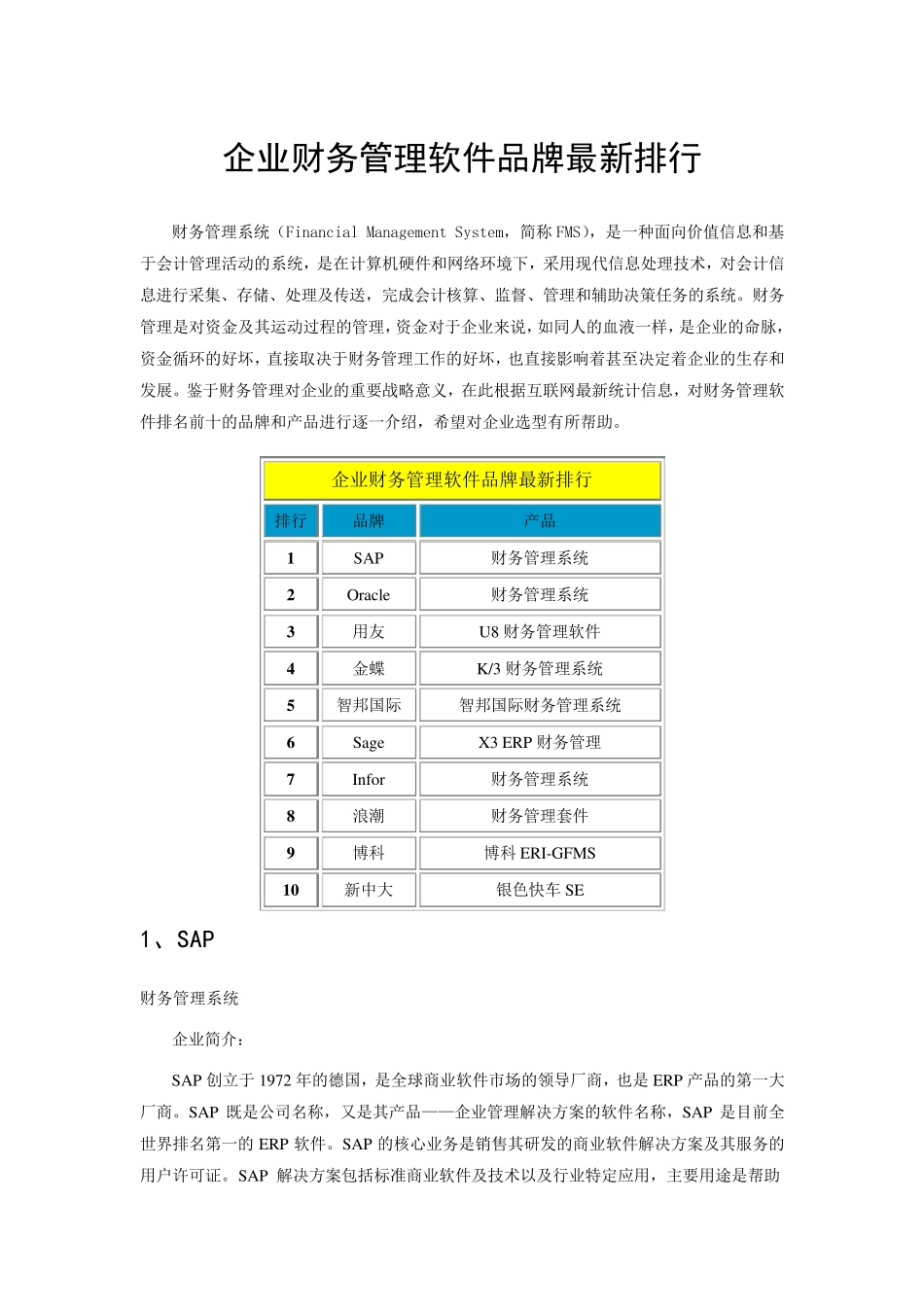 企业财务管理软件品牌排行_第1页