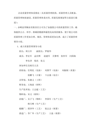 企业质量管理体系情况.