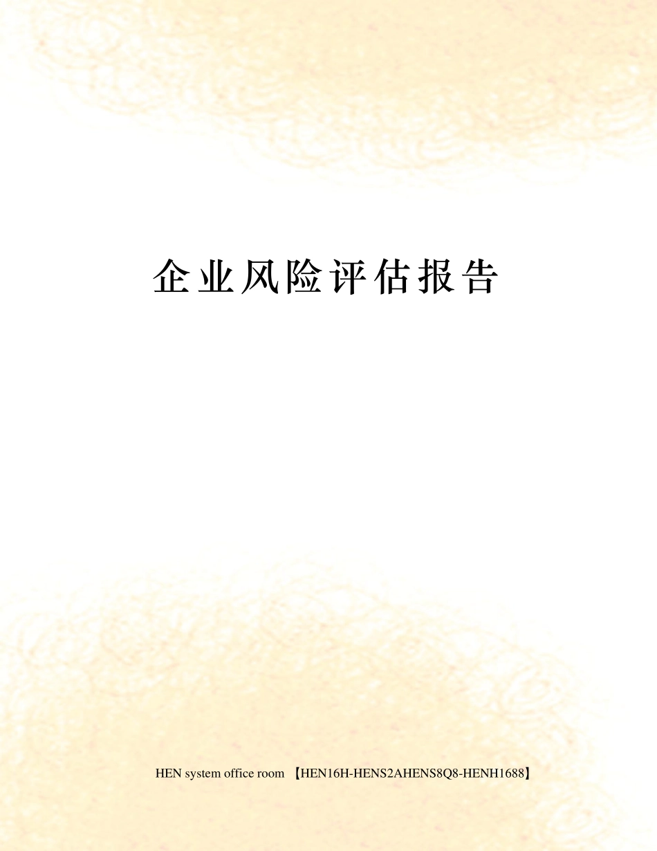 企业风险评估报告_第1页