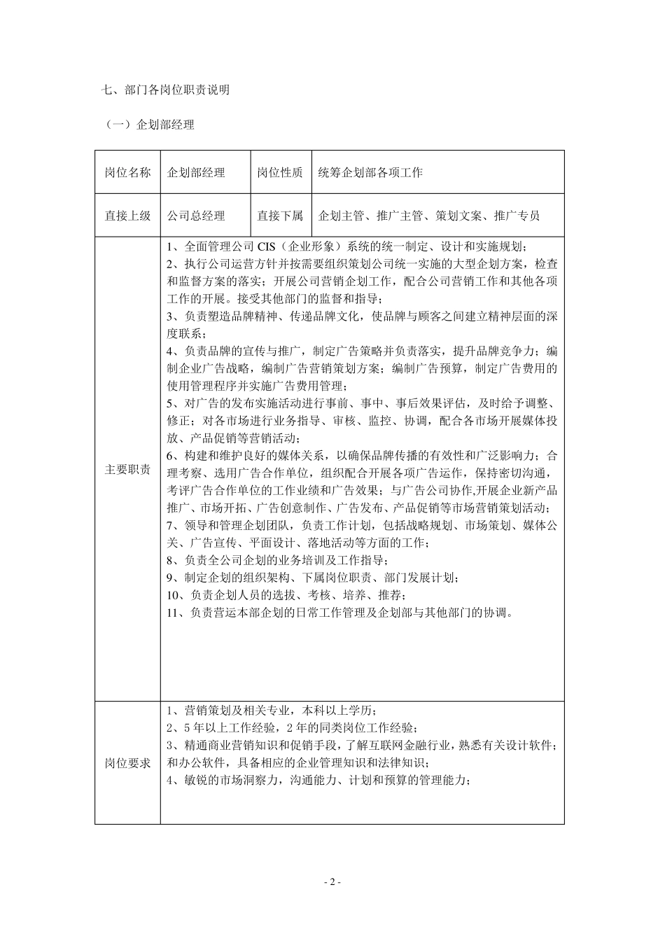 企划部考核方案_第2页