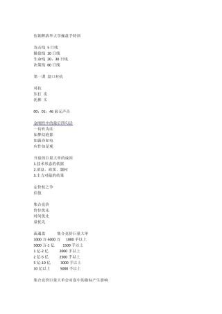 伍朝辉清华大学操盘手特训